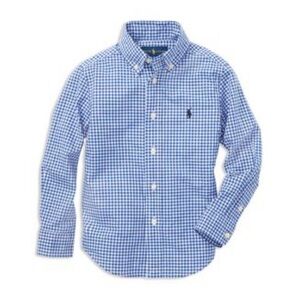 Ralph Lauren Kids Blue Gingham Button-Down Shirt